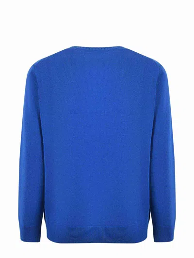 Mc2 Saint Barth Courmayeur Sweater In Wool Blend In Blu Cobalto