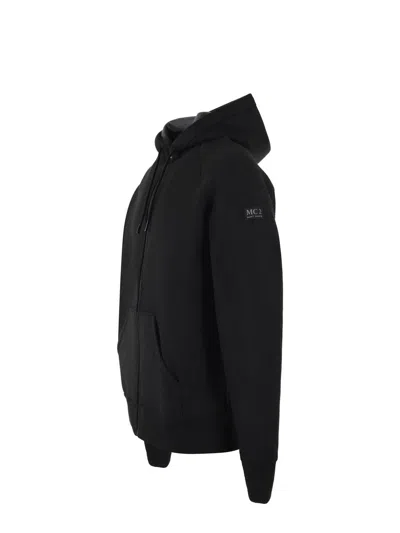 Mc2 Saint Barth Neoprene Sweatshirt In Black