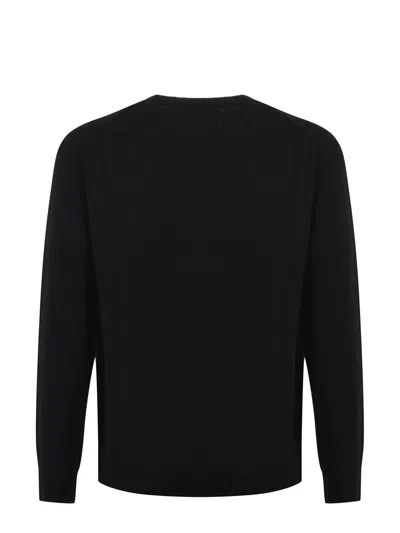 Mc2 Saint Barth Off Piste Wool And Cashmere Blend Sweater In Black