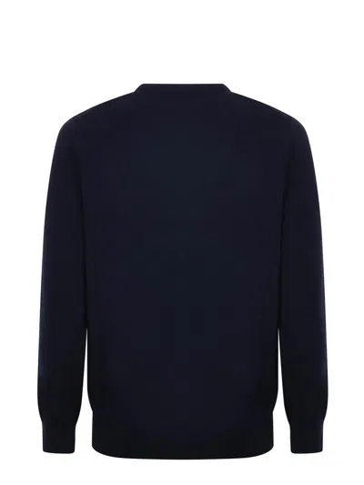 Mc2 Saint Barth Logo Embroidered Crewneck Jumper In Blue