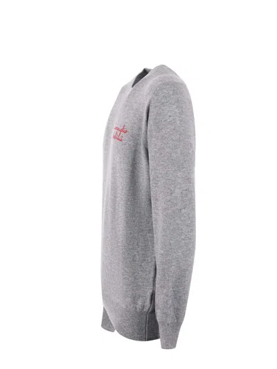 Mc2 Saint Barth Sweater In Wool And Cashmere Blend In Grey