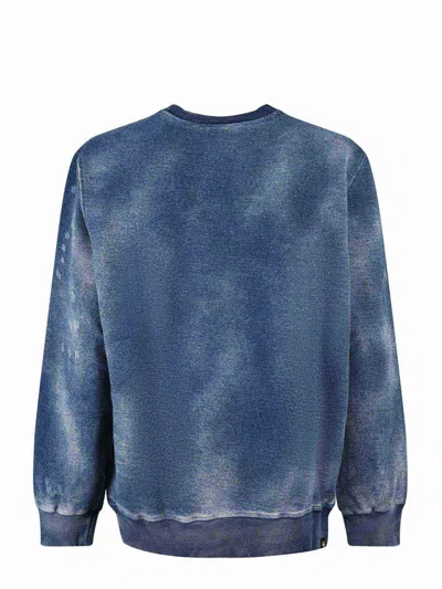 Barrow Washed Crewneck Sweatshirt In Navy