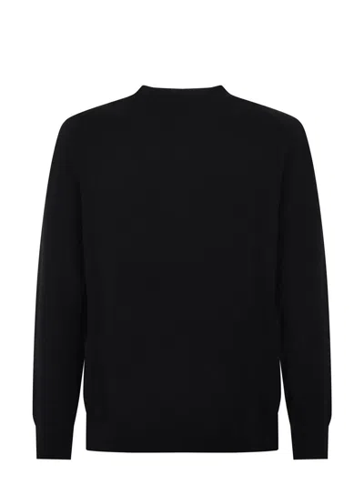 Mc2 Saint Barth Logo Embroidered Crewneck Jumper In Black