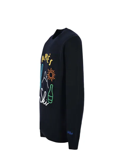 Mc2 Saint Barth Heron Sweater Round-neck Sweater In Blue