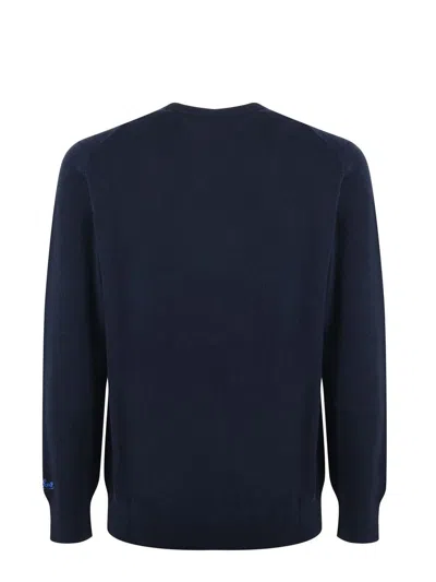 Mc2 Saint Barth Wool Watch Sweater In Blue