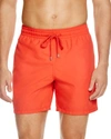 Vilebrequin Moorea Water Reactive Bubble Swim Shorts In Medium Red