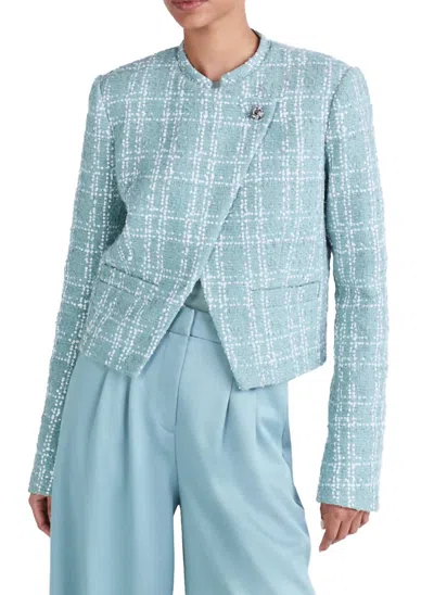 Derek Lam 10 Crosby Delilah Sequin Jacket In Teal In Blue