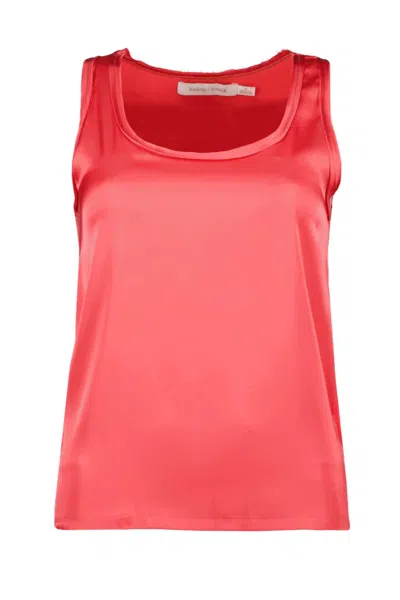 Bishop + Young Tyler Knit Back Tank Top In Poppy In Red