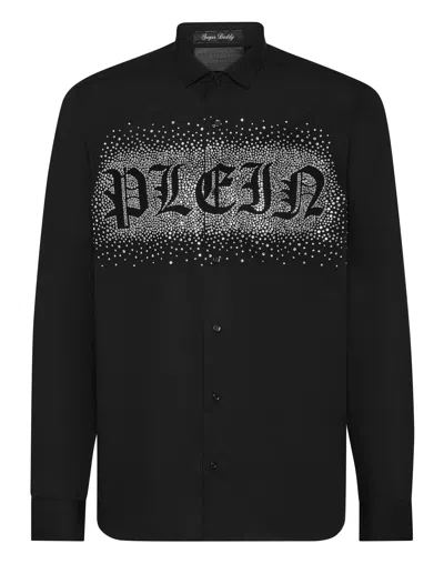 Philipp Plein Gothic Sugar Daddy Shirt With Button Cuffs In Black
