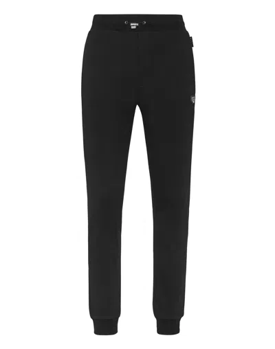 Philipp Plein Logo-patch Drawstring Track Pants In Black
