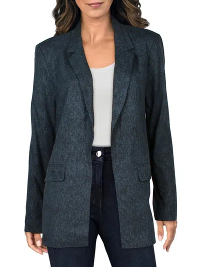 Bcbgeneration Womens Boyfriend Long Sleeves Open-front Blazer In Grey