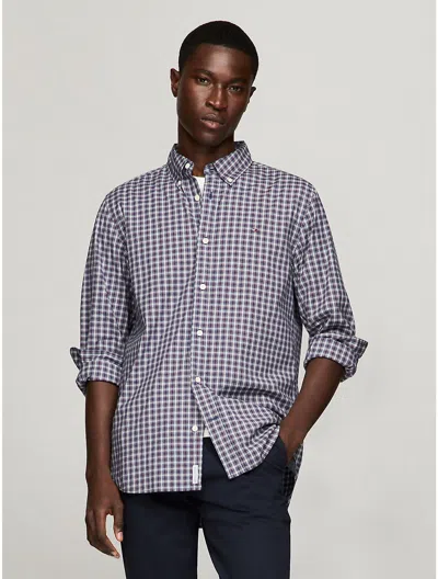 Tommy Hilfiger Mini Tartan Regular Fit Poplin Shirt In Multi