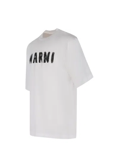 Shop Marni T-shirts And Polos White