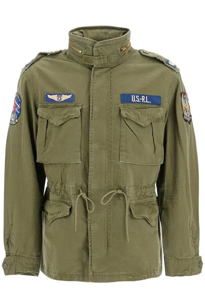 Shop Polo Ralph Lauren Spigata Military Jacket In Green