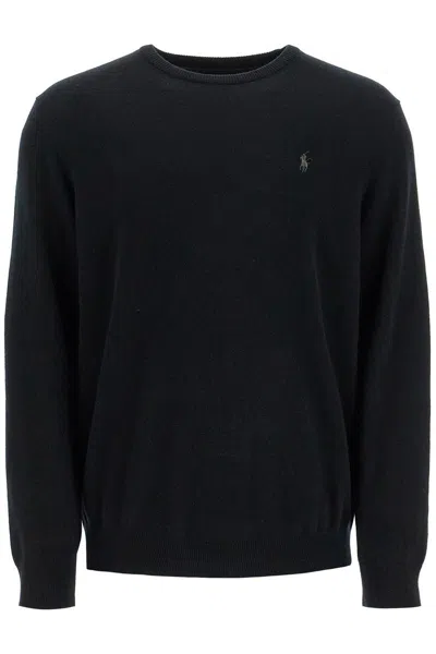 POLO RALPH LAUREN WOOL PULLOVER WITH PONY EMBROIDERY 