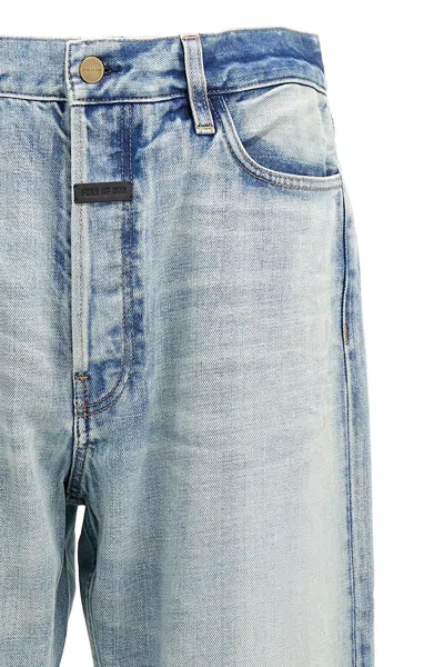 Fear Of God Straight 5 Pocket Jeans Light Blue In Blue