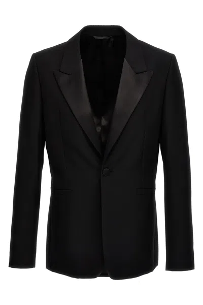 Givenchy 'satin Lapel' Tailored Fit Blazer In Black