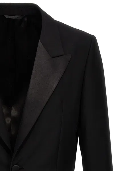 Givenchy 'satin Lapel' Tailored Fit Blazer In Black