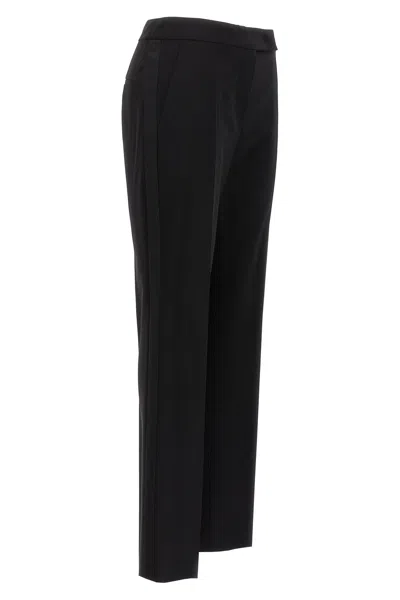 Max Mara Tailored Trousers With Pockets And Belt Loops In Black