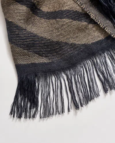 Billy Reid Woven Ribbon Scarf In Black/gold