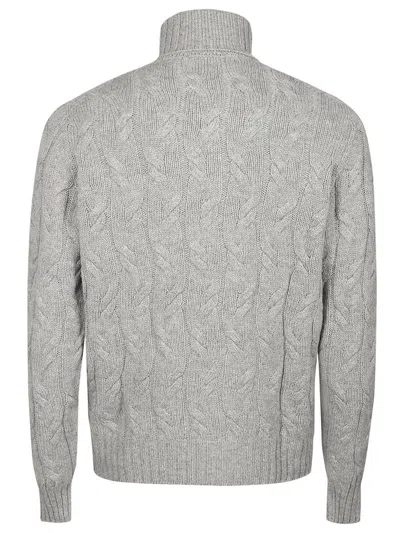 Drumohr Treccia Turtleneck In Grey