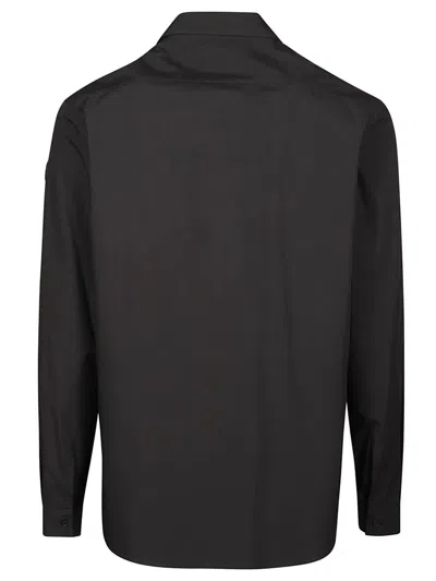 Moncler Buttoned Long-sleeved Shirt In Black