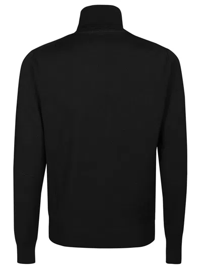 Moncler Men's Virgin Wool Turtleneck Sweater In Black