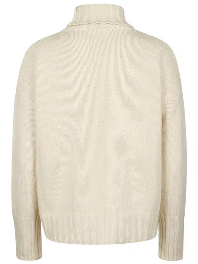 Aragona Turtleneck Cashmere Sweater In White