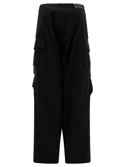 Alexander Mcqueen Alexander Mc Queen Pleated Cargo Trousers In Black