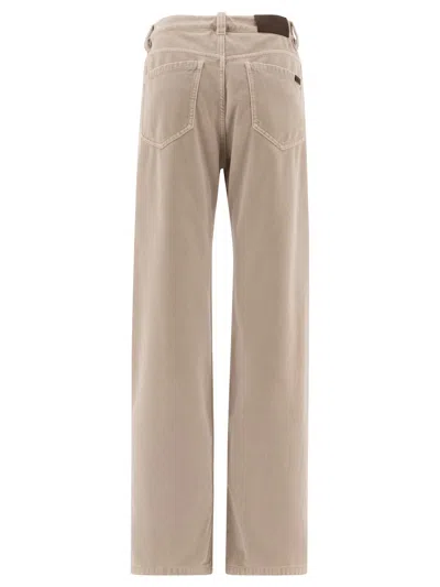 BRUNELLO CUCINELLI BRUNELLO CUCINELLI GARMENT DYED COTTON VELVET TROUSERS 