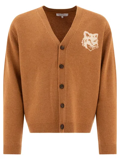 Shop Maison Kitsuné "fox Head Intarsia" Cardigan