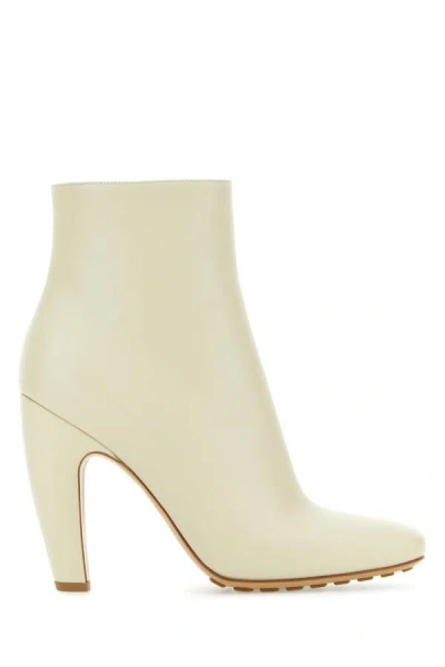 Shop Bottega Veneta Women Sand Leather Canalazzo Ankle Boots In Brown