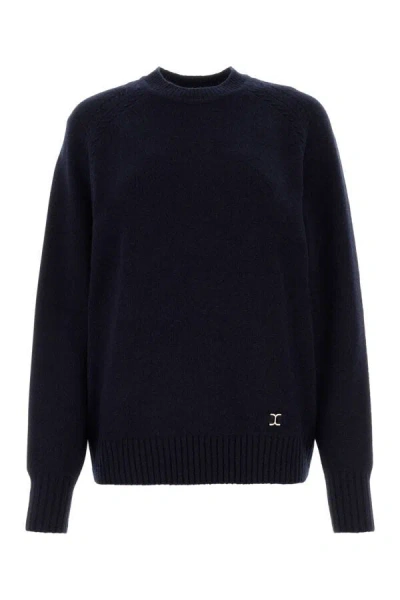 Chloé Chloe Women Midnight Blue Cashmere Blend Oversize Sweater In Blue