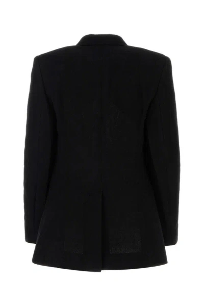 Chloé Open-front Ramie Blazer In Black