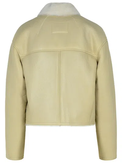 Isabel Marant Eriana Shearling-trimmed Leather Jacket In Gray