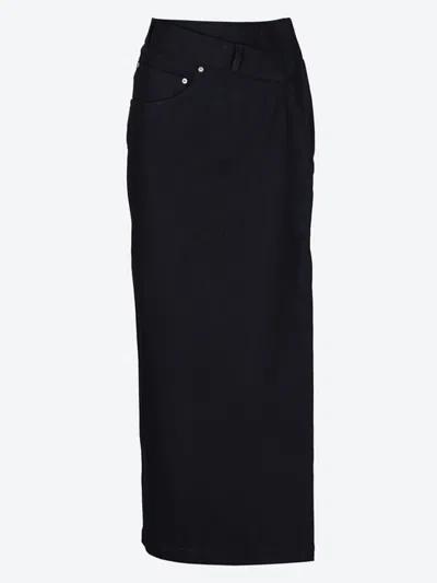 Loewe Deconstructed-design Midi Skirt In Black