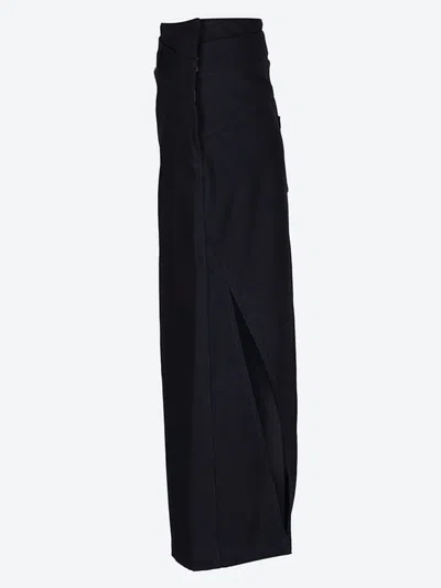 Loewe Deconstructed-design Midi Skirt In Black