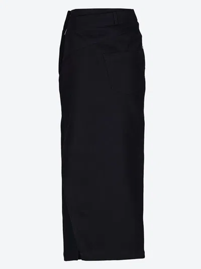 Loewe Deconstructed-design Midi Skirt In Black
