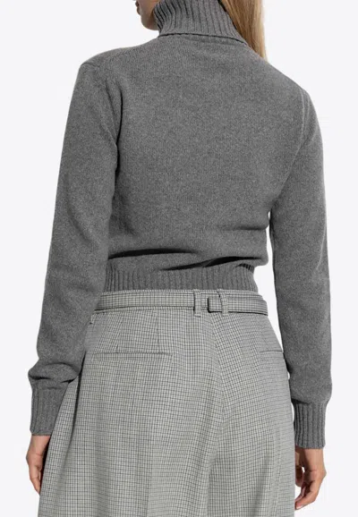 Ami Alexandre Mattiussi Ami Paris Slim Tonal Adc Sweater Clothing In Gray