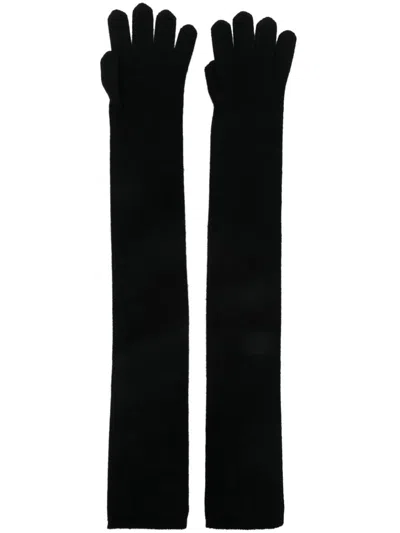 Max Mara Timor Gloves Black In Black