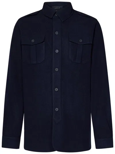Sease Virgin Wool-blend Shirt Jacket In Blue