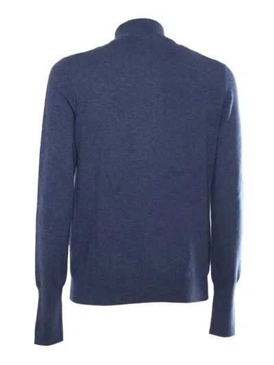 Ballantyne Half Zip Pullover In Blue