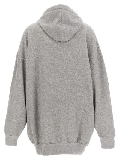 Isabel Marant Long-sleeved Hooded Sweater In Gray