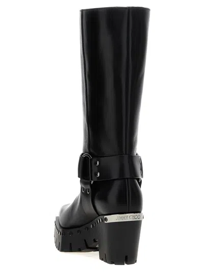 Jimmy Choo Black Quinn Boots In Black