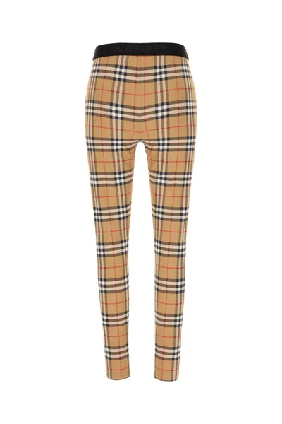 Burberry Women Archive Check Leggings In Multicolor