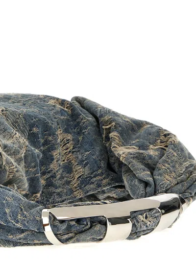 Diesel Women Denim Grab-d Hobo Shopping Bag In Blue