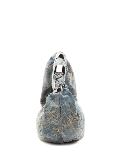 Diesel Women Denim Grab-d Hobo Shopping Bag In Blue