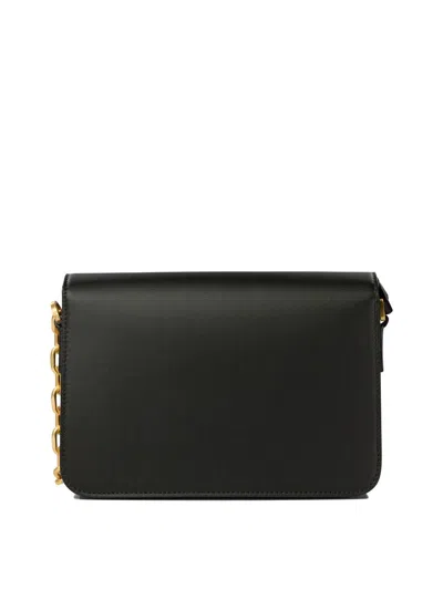 Mcm Black Leather Small Himmel Laurel Crossbody Bag In Black