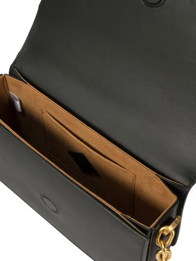 Mcm Black Leather Small Himmel Laurel Crossbody Bag In Black