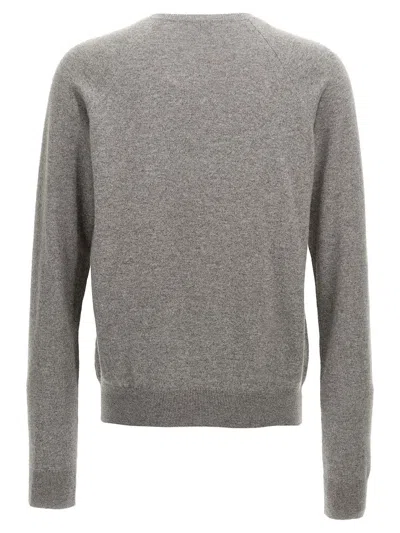 Saint Laurent Cassandre Cashmere Sweater In Gray